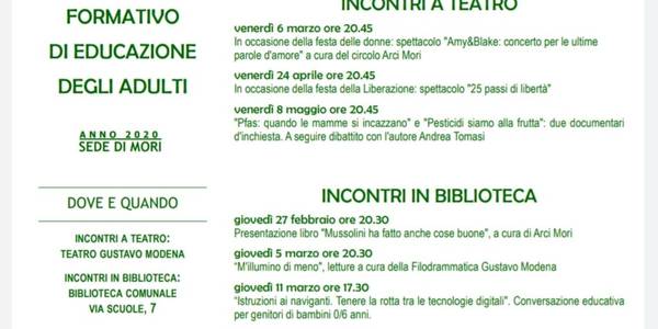 Immagine decorativa per il contenuto PERCORSO FORMATIVO DI EDUCAZIONE DEGLI ADULTI (biblioteca e teatro)