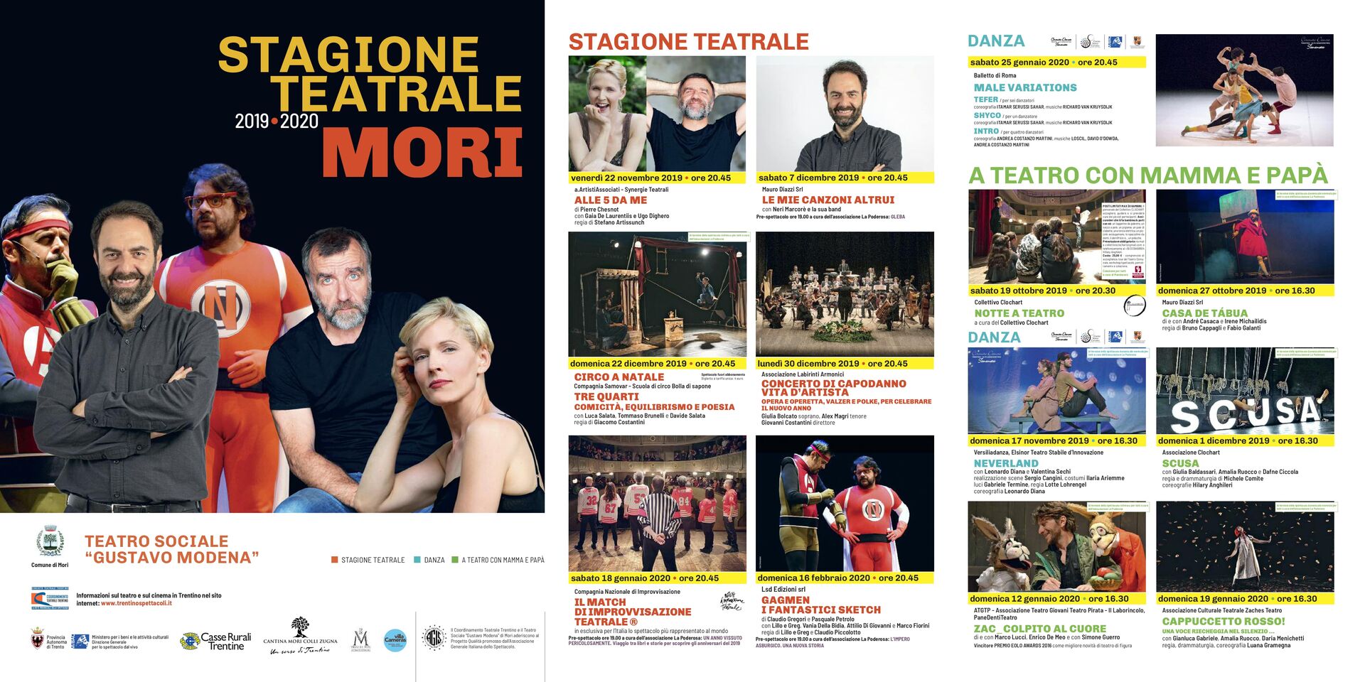 Stagione Teatrale 2019 2020 Teatro Sociale Gustavo Modena Cultura Biblioteca E Teatro Aree Tematiche Comune Di Mori Comune Di Mori